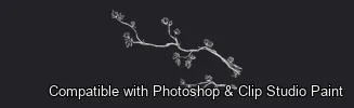 Magnolia Bloom brush 37 of 60 — Photoshop & Clip Studio Paint .abr preview