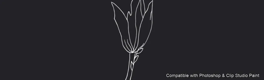 Magnolia Bloom brush 53 of 60 — Photoshop & Clip Studio Paint .abr preview