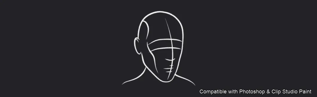 Male Head Lab brush 2 of 34 — Photoshop & Clip Studio Paint .abr preview
