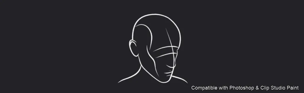 Male Head Lab brush 4 of 34 — Photoshop & Clip Studio Paint .abr preview