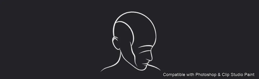 Male Head Lab brush 5 of 34 — Photoshop & Clip Studio Paint .abr preview