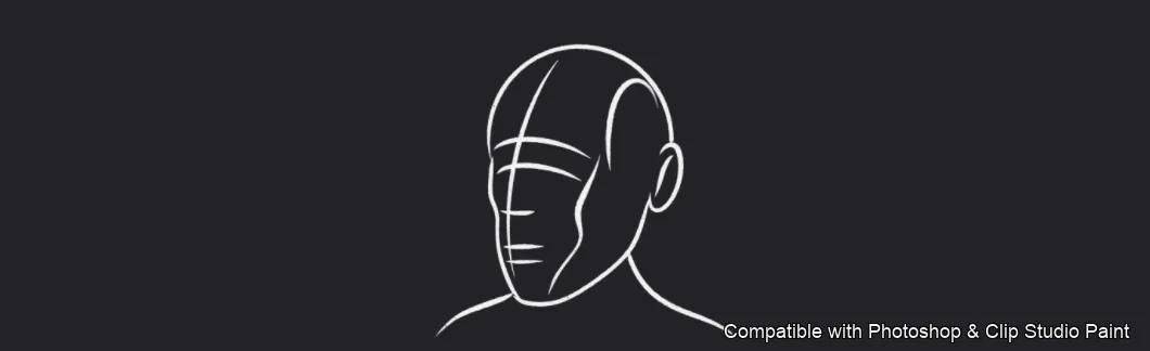 Male Head Lab brush 8 of 34 — Photoshop & Clip Studio Paint .abr preview