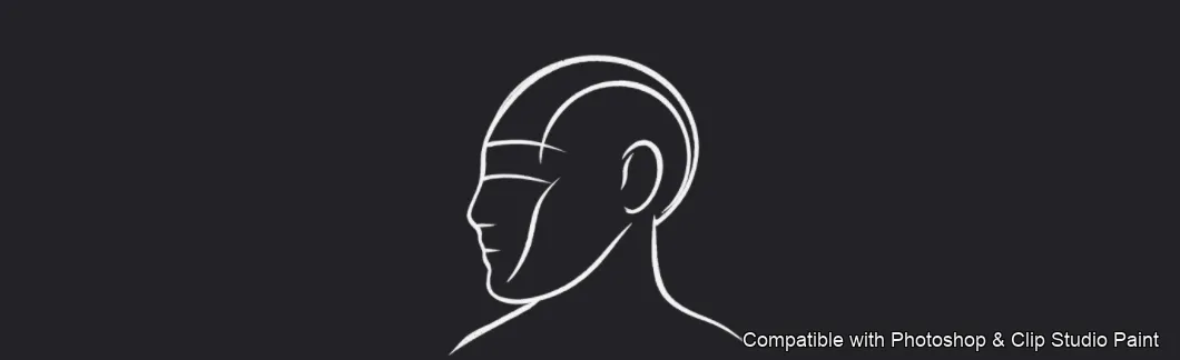Male Head Lab brush 12 of 34 — Photoshop & Clip Studio Paint .abr preview