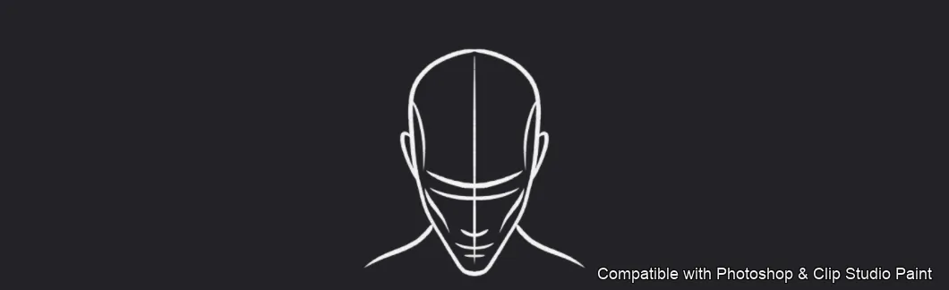 Male Head Lab brush 21 of 34 — Photoshop & Clip Studio Paint .abr preview