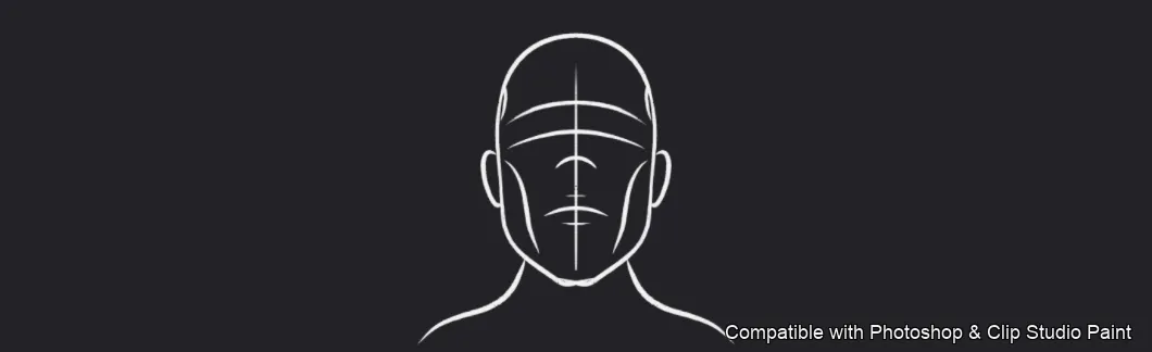 Male Head Lab brush 23 of 34 — Photoshop & Clip Studio Paint .abr preview