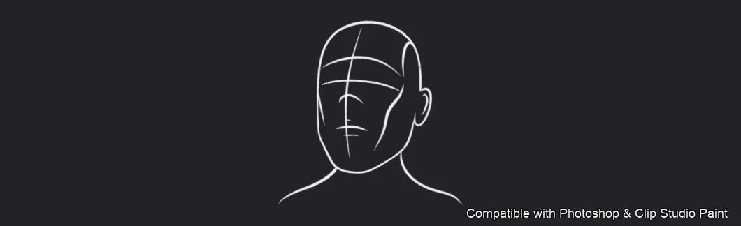 Male Head Lab brush 27 of 34 — Photoshop & Clip Studio Paint .abr preview