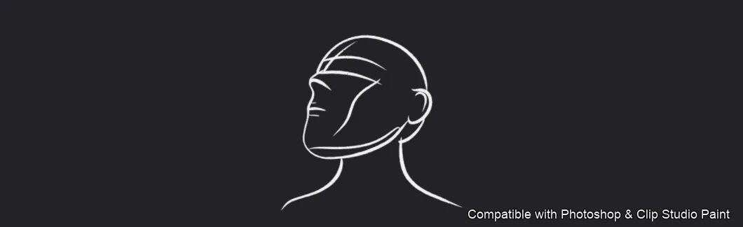 Male Head Lab brush 29 of 34 — Photoshop & Clip Studio Paint .abr preview