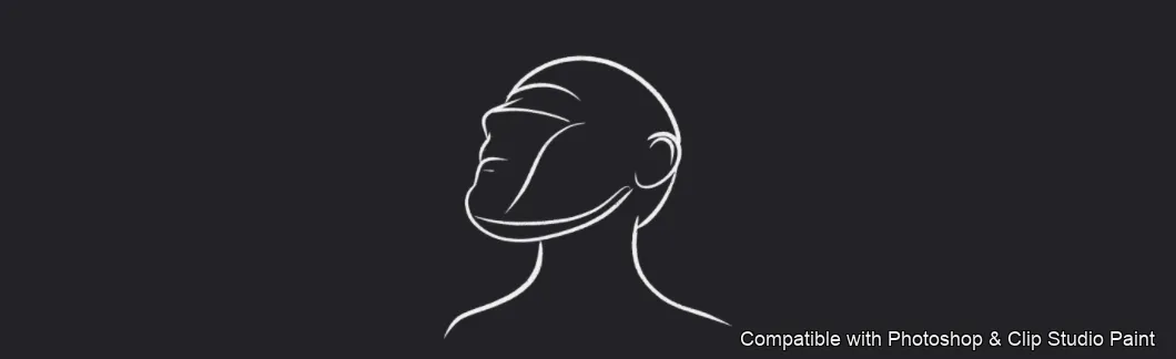 Male Head Lab brush 30 of 34 — Photoshop & Clip Studio Paint .abr preview