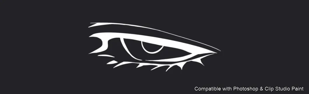 Manga Eye Studio brush 5 of 44 — Photoshop & Clip Studio Paint .abr preview