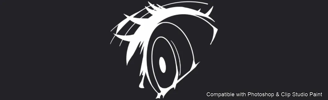 Manga Eye Studio brush 13 of 44 — Photoshop & Clip Studio Paint .abr preview
