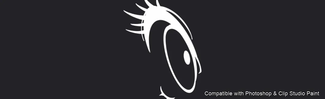 Manga Eye Studio brush 18 of 44 — Photoshop & Clip Studio Paint .abr preview
