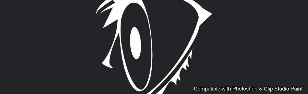 Manga Eye Studio brush 23 of 44 — Photoshop & Clip Studio Paint .abr preview