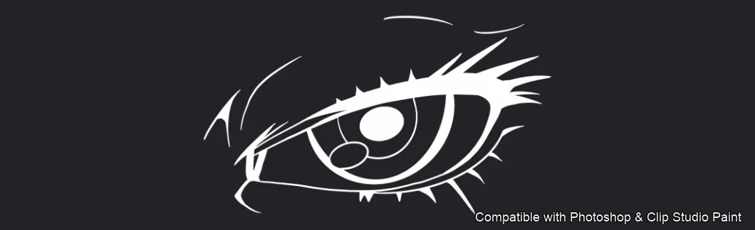 Manga Eye Studio brush 32 of 44 — Photoshop & Clip Studio Paint .abr preview
