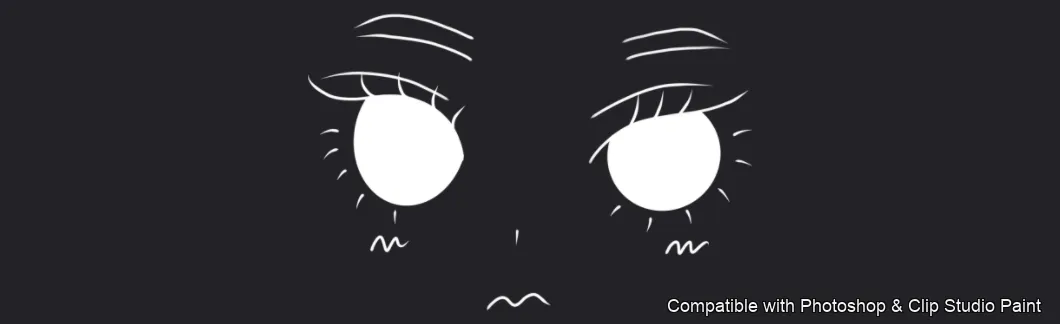 Manga Feels brush 16 of 40 — Photoshop & Clip Studio Paint .abr preview