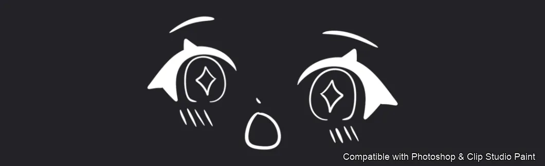 Manga Feels brush 17 of 40 — Photoshop & Clip Studio Paint .abr preview