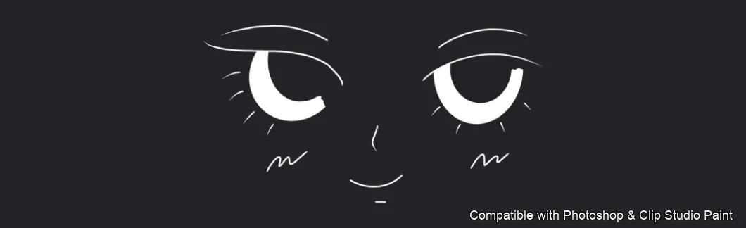 Manga Feels brush 18 of 40 — Photoshop & Clip Studio Paint .abr preview