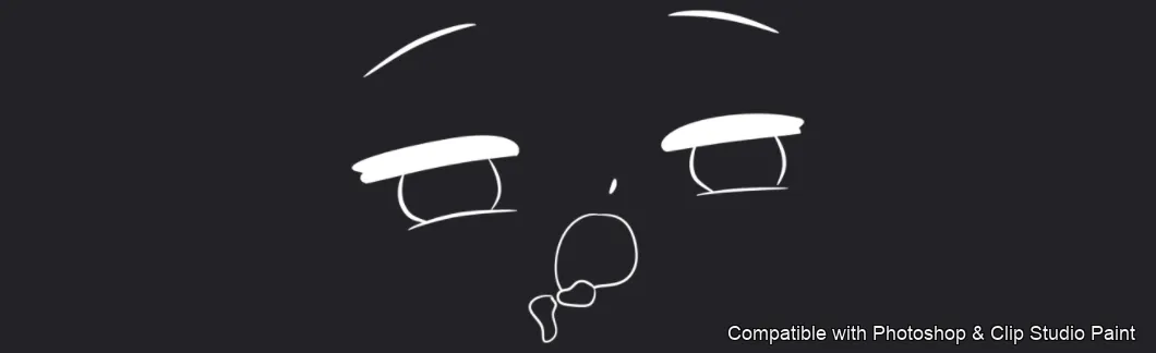 Manga Feels brush 22 of 40 — Photoshop & Clip Studio Paint .abr preview