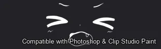Manga Feels brush 25 of 40 — Photoshop & Clip Studio Paint .abr preview