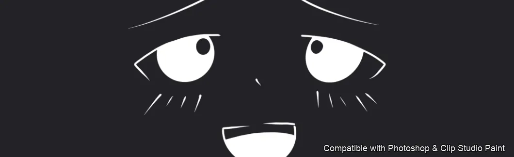 Manga Feels brush 26 of 40 — Photoshop & Clip Studio Paint .abr preview