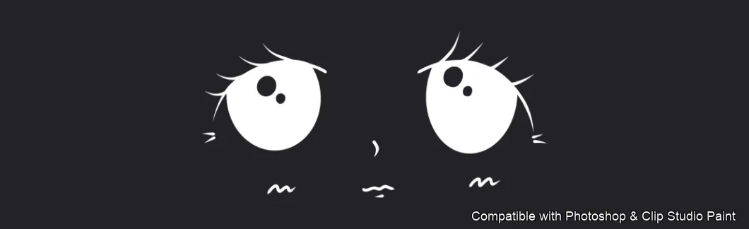 Manga Feels brush 28 of 40 — Photoshop & Clip Studio Paint .abr preview