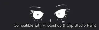 Manga Feels brush 29 of 40 — Photoshop & Clip Studio Paint .abr preview