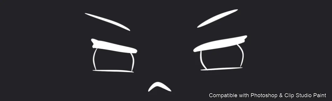 Manga Feels brush 32 of 40 — Photoshop & Clip Studio Paint .abr preview