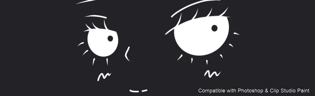 Manga Feels brush 33 of 40 — Photoshop & Clip Studio Paint .abr preview