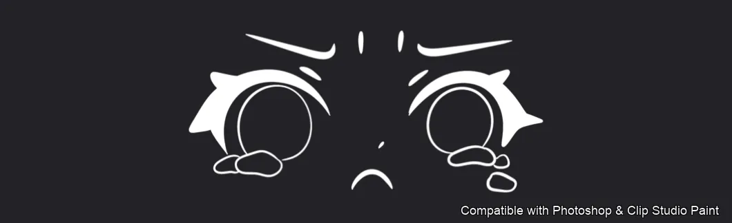 Manga Feels brush 34 of 40 — Photoshop & Clip Studio Paint .abr preview
