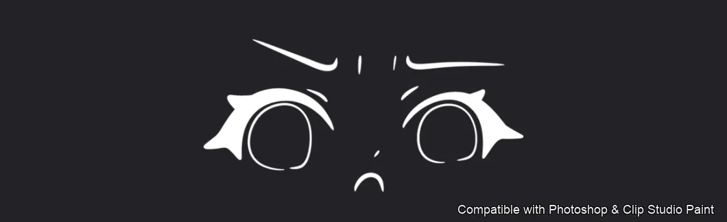 Manga Feels brush 39 of 40 — Photoshop & Clip Studio Paint .abr preview