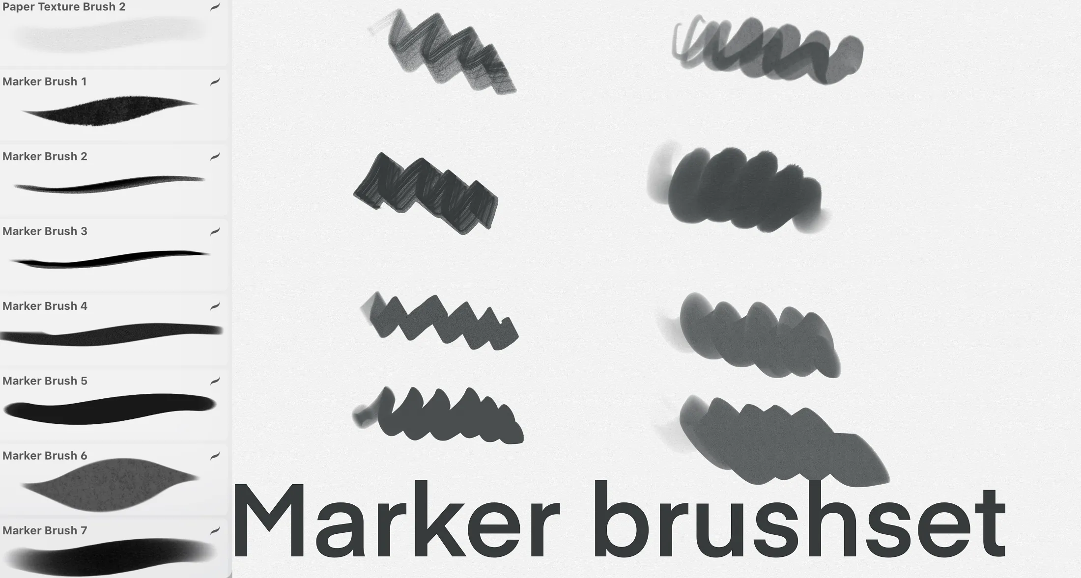 Markers Procreate brush set cover