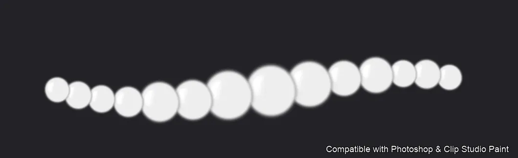 Necklace Studio brush 2 of 37 — Photoshop & Clip Studio Paint .abr preview