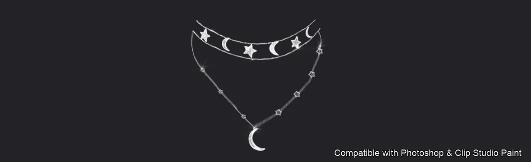 Necklace Studio brush 30 of 37 — Photoshop & Clip Studio Paint .abr preview