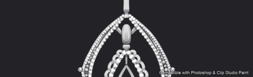 Necklace Studio brush 36 of 37 — Photoshop & Clip Studio Paint .abr preview