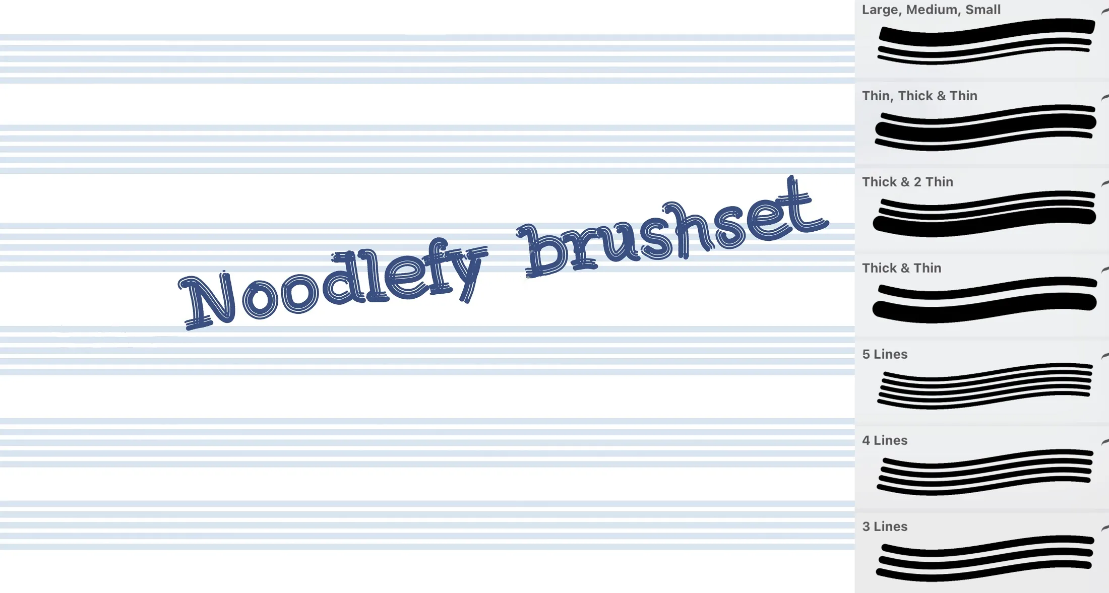 Noodlefy Procreate brush set cover