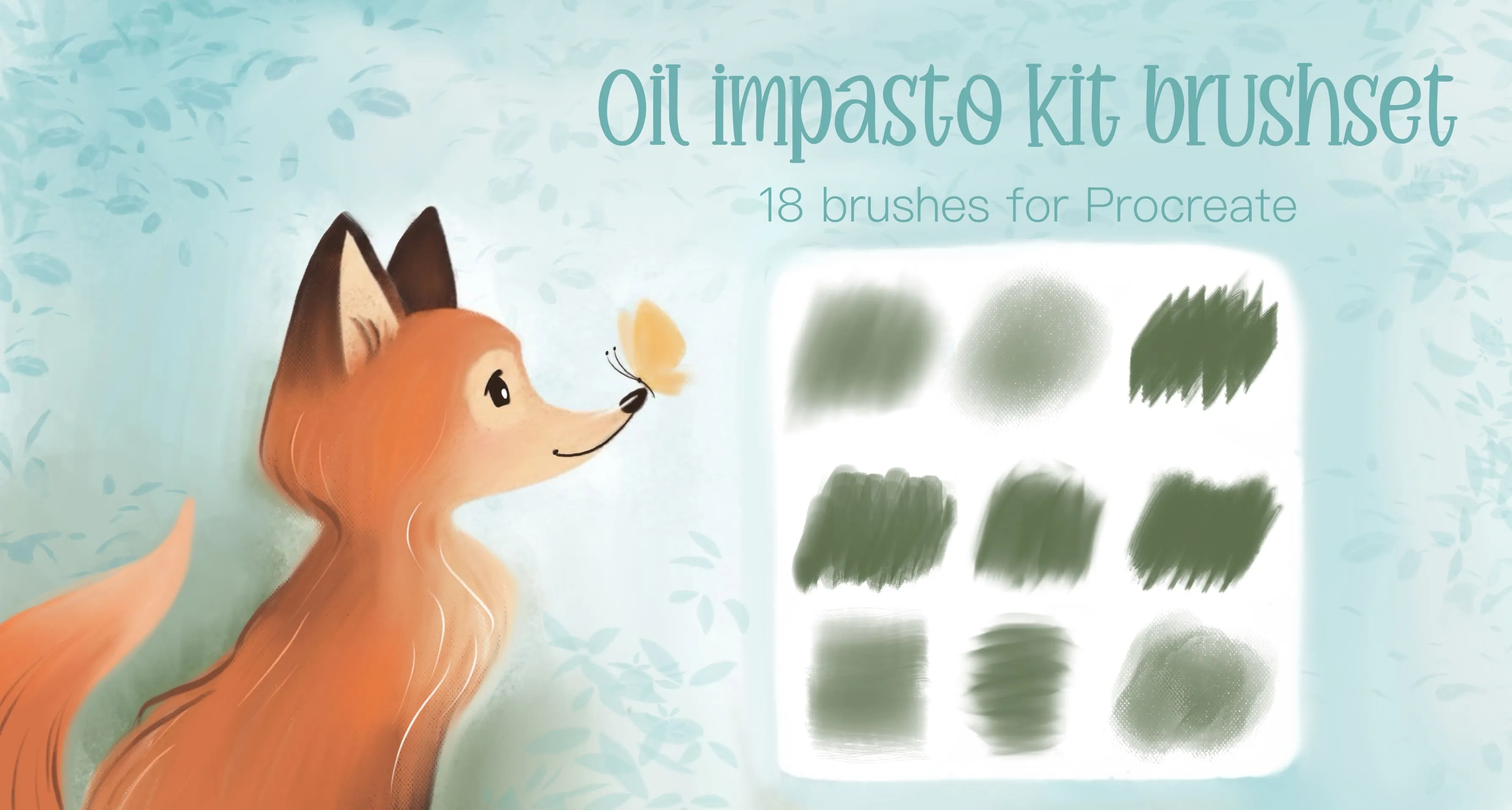 Oil Impasto Kit Procreate brush set cover