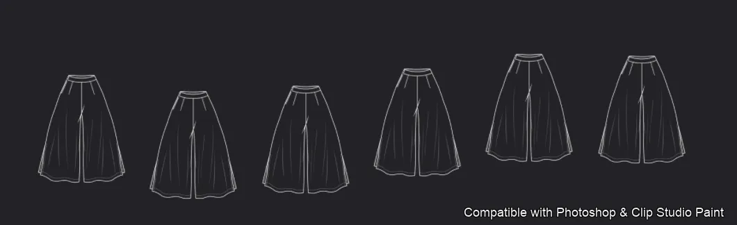Pants Flats brush 11 of 66 — Photoshop & Clip Studio Paint .abr preview