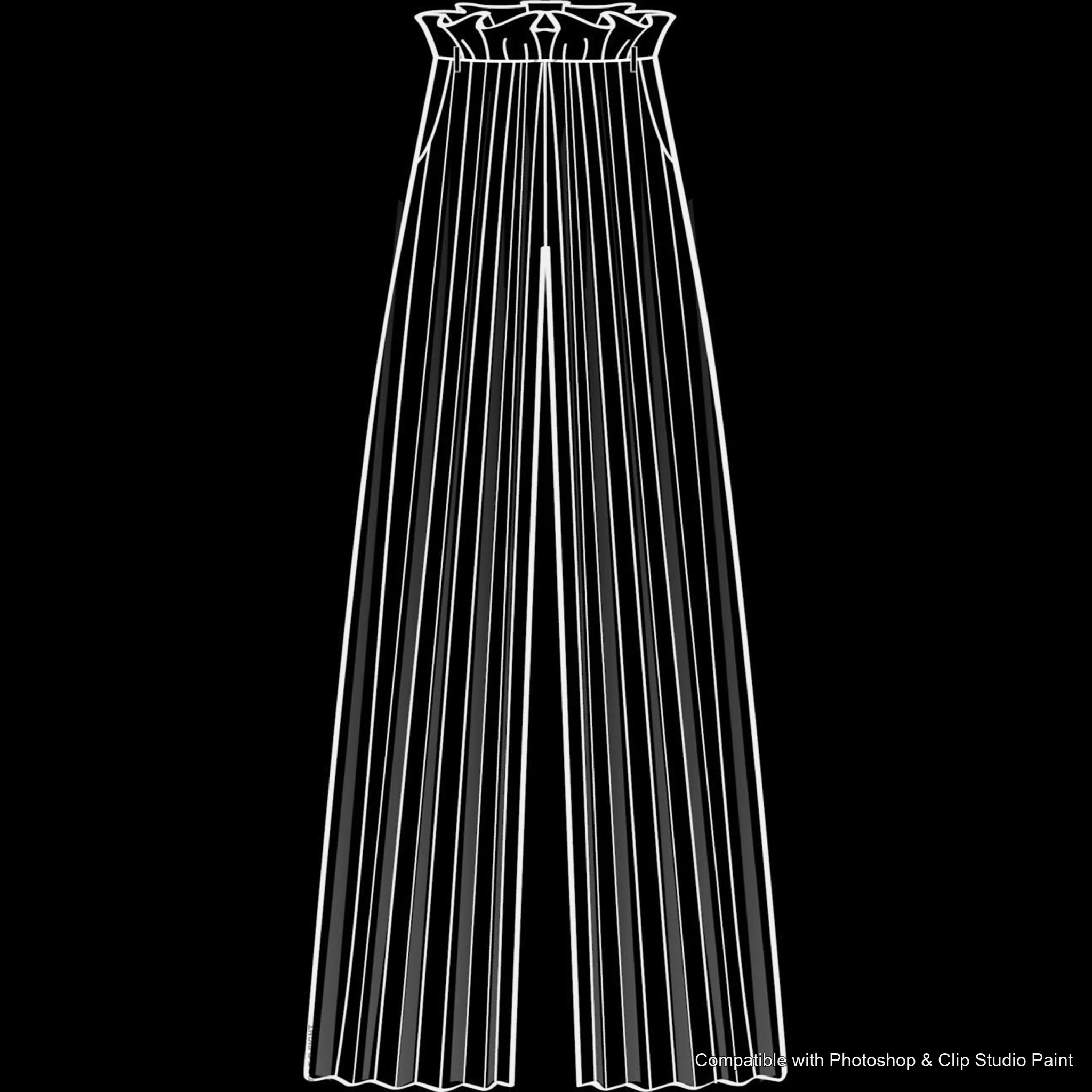 Pants Flats brush 17 of 66 — Photoshop & Clip Studio Paint .abr preview