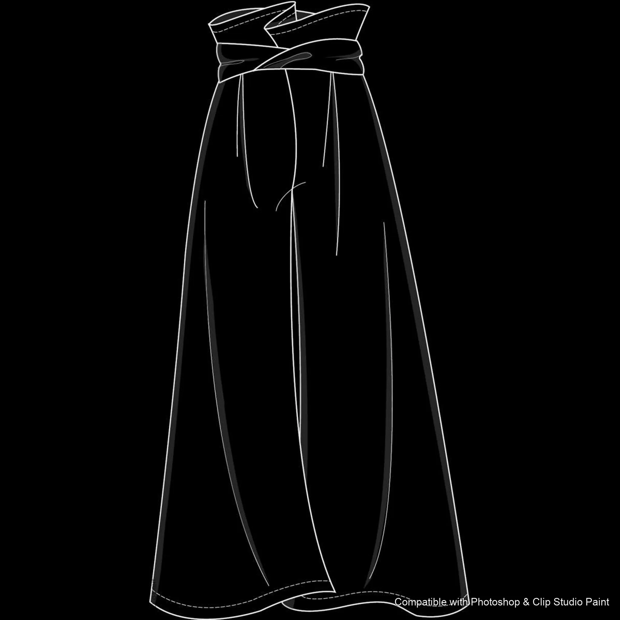 Pants Flats brush 19 of 66 — Photoshop & Clip Studio Paint .abr preview