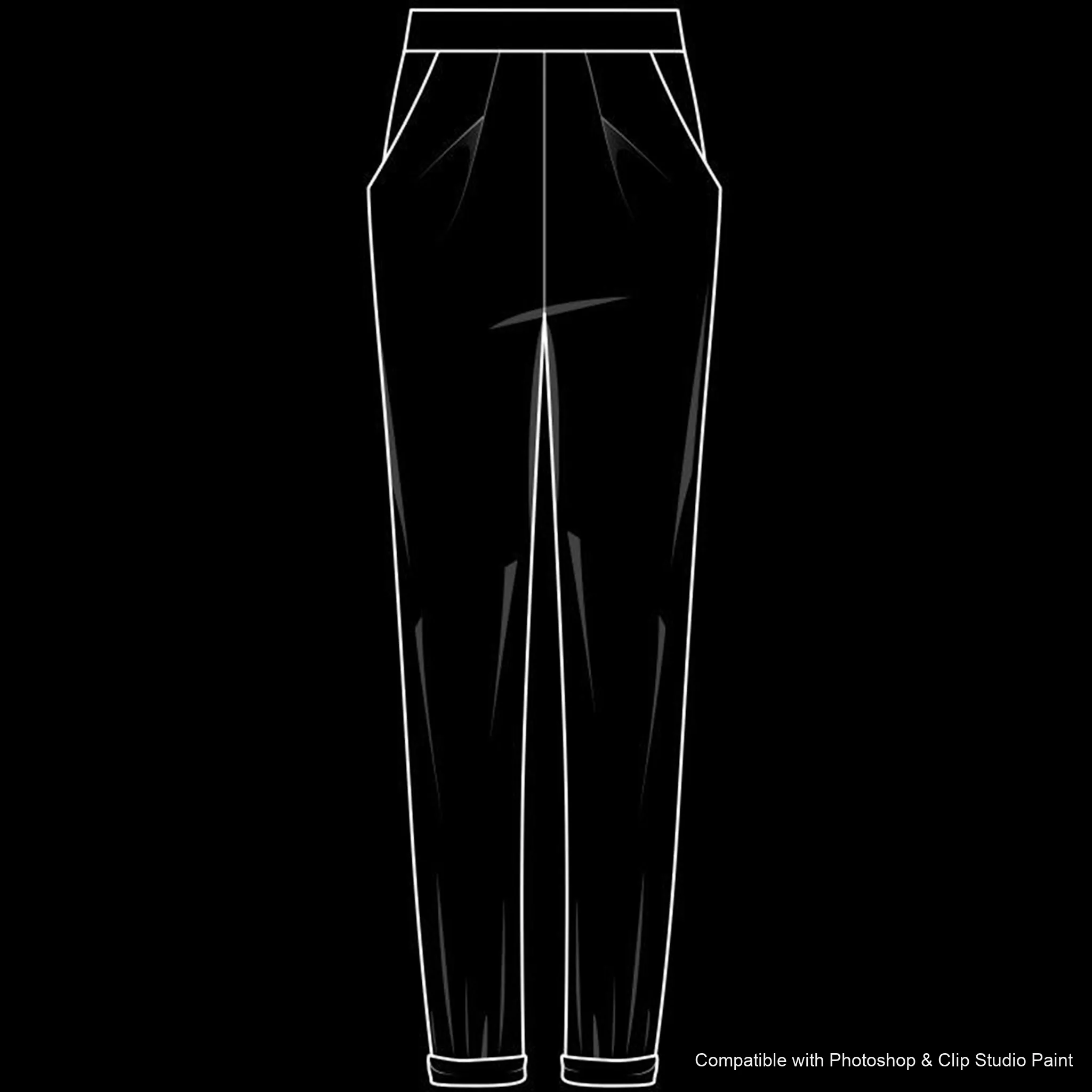 Pants Flats brush 20 of 66 — Photoshop & Clip Studio Paint .abr preview