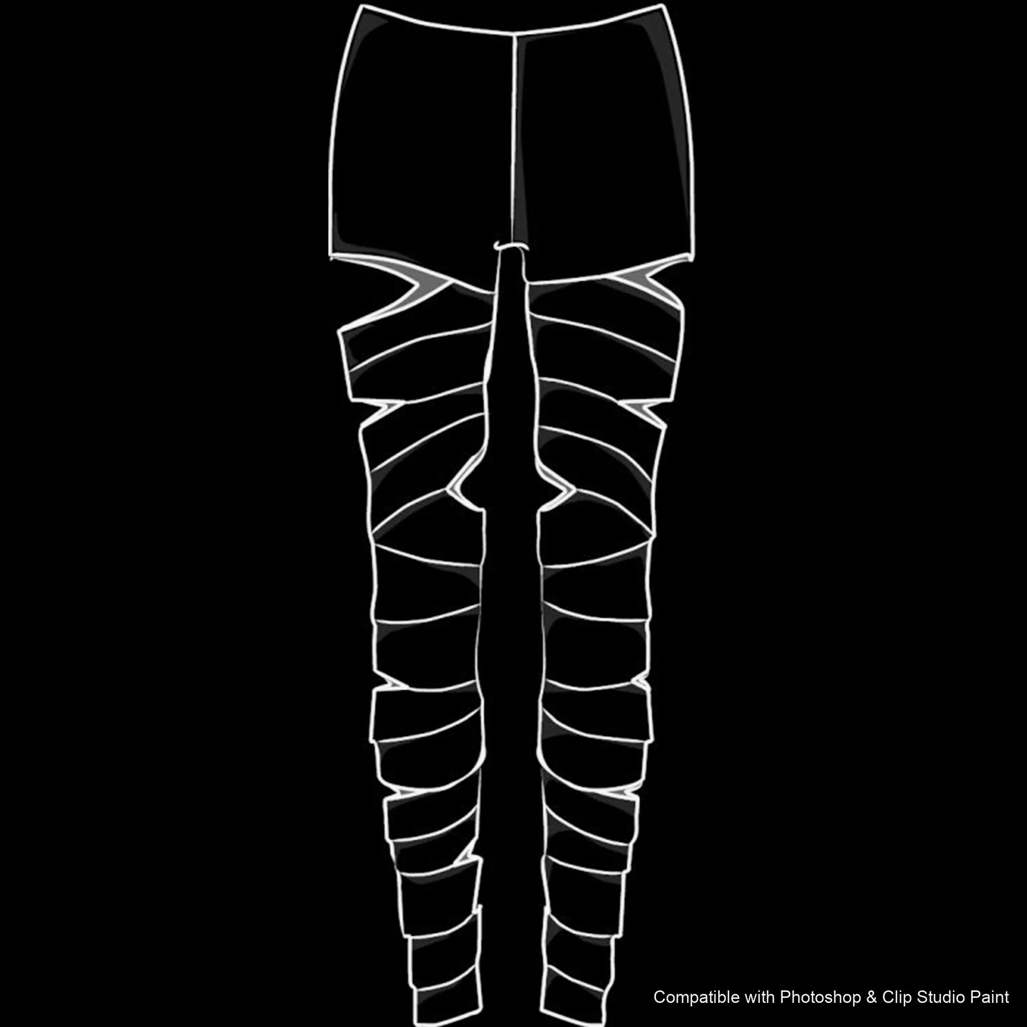 Pants Flats brush 22 of 66 — Photoshop & Clip Studio Paint .abr preview