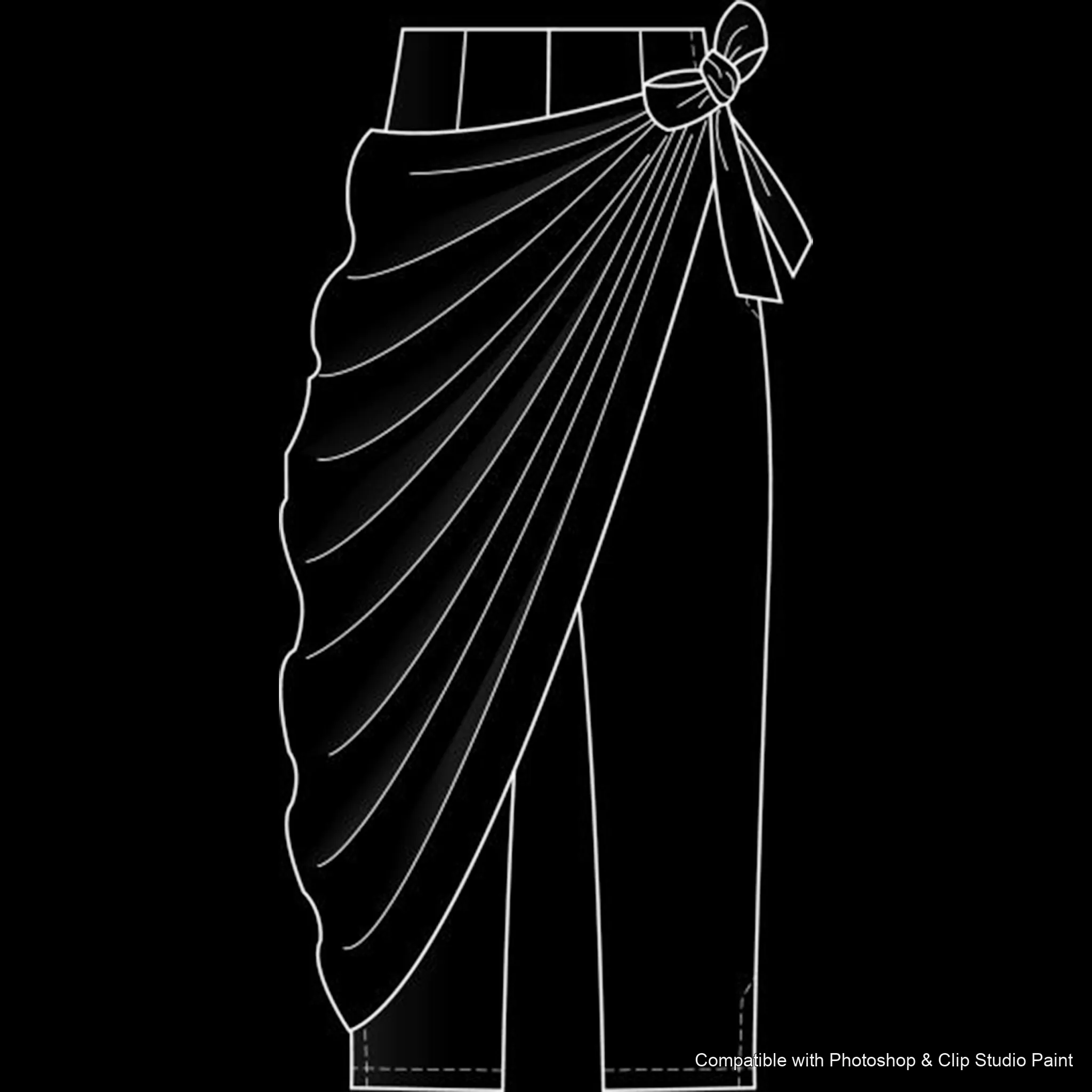 Pants Flats brush 23 of 66 — Photoshop & Clip Studio Paint .abr preview