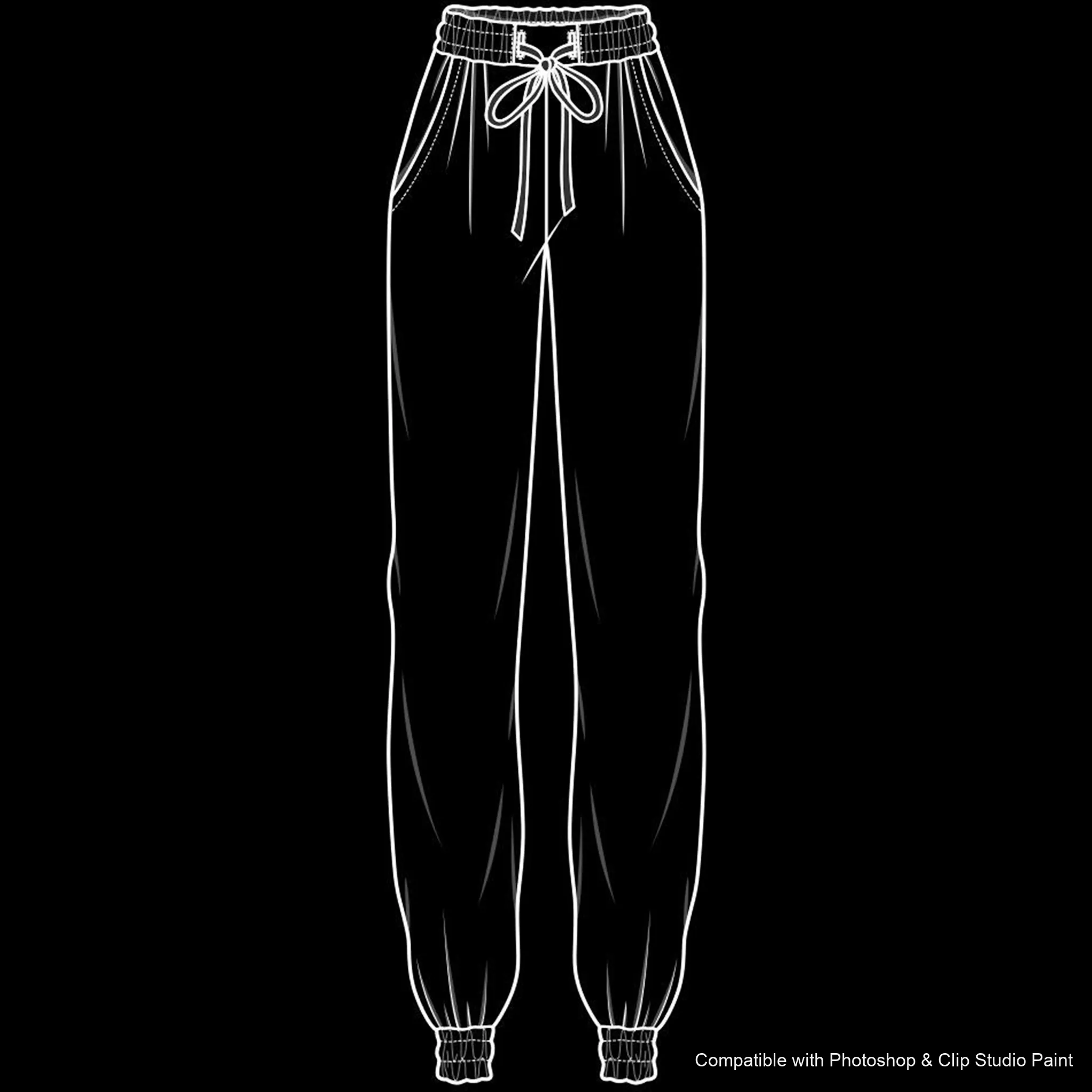 Pants Flats brush 27 of 66 — Photoshop & Clip Studio Paint .abr preview