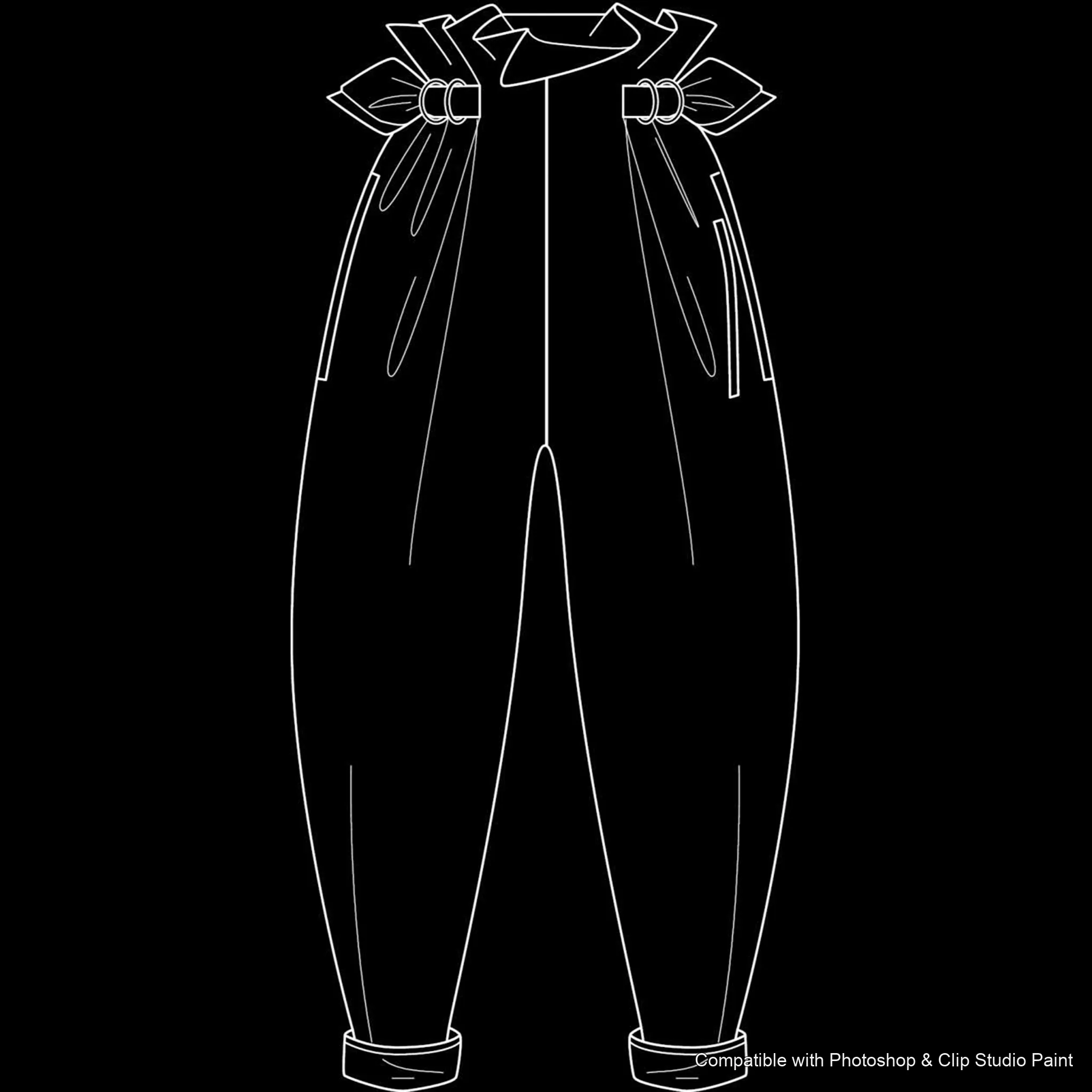 Pants Flats brush 28 of 66 — Photoshop & Clip Studio Paint .abr preview