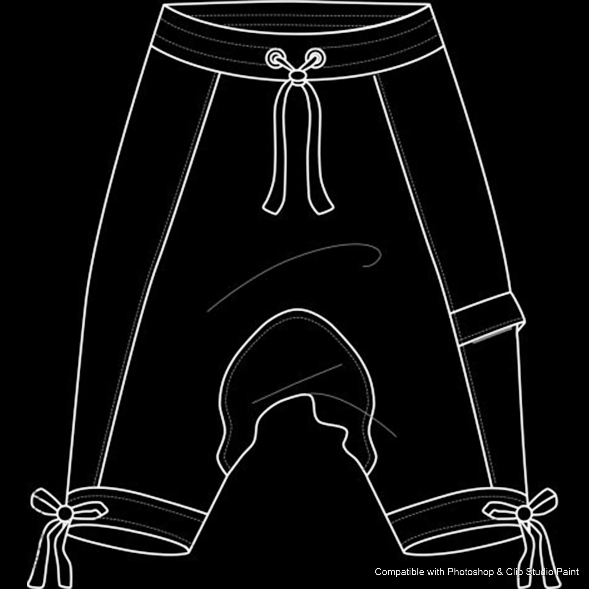 Pants Flats brush 30 of 66 — Photoshop & Clip Studio Paint .abr preview