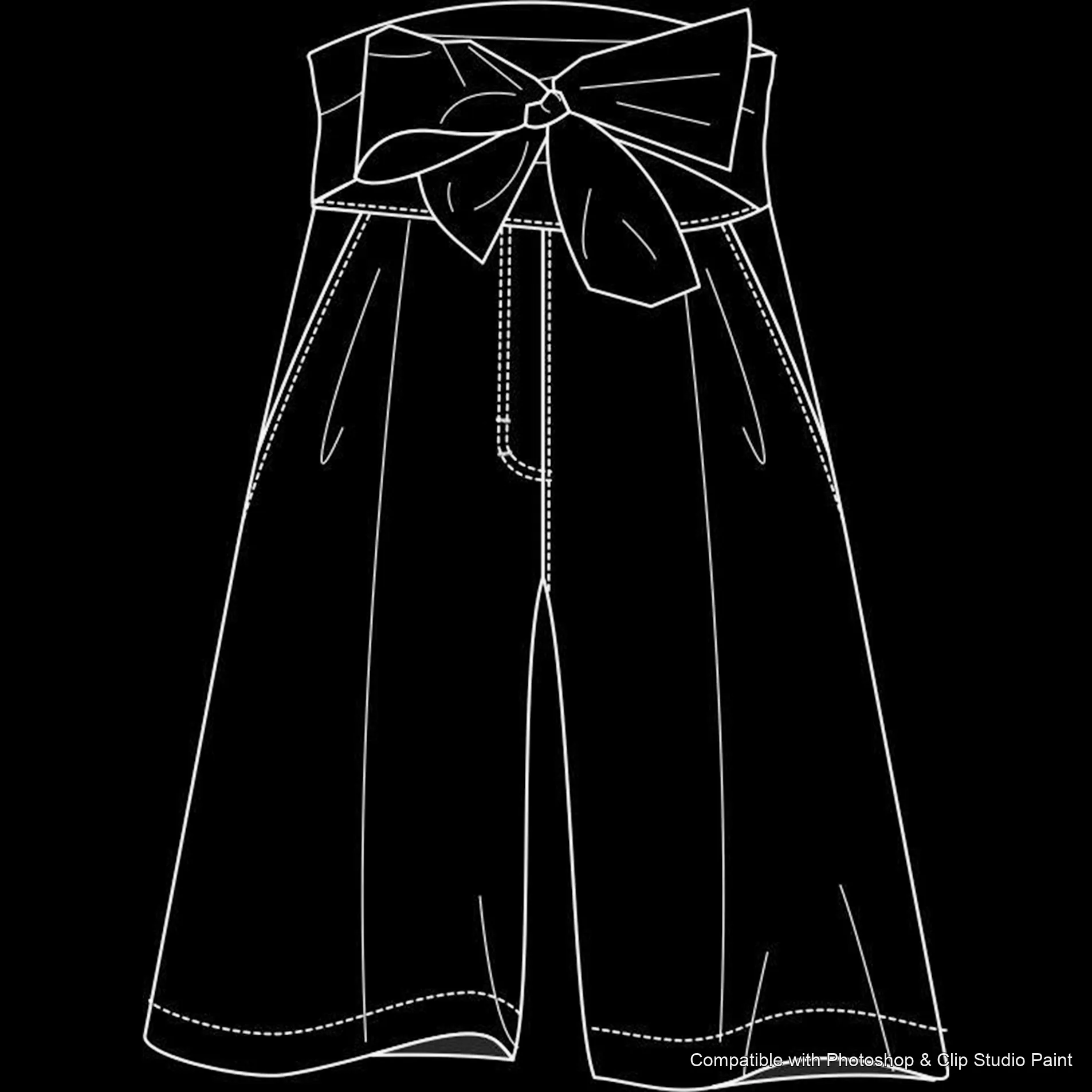 Pants Flats brush 32 of 66 — Photoshop & Clip Studio Paint .abr preview