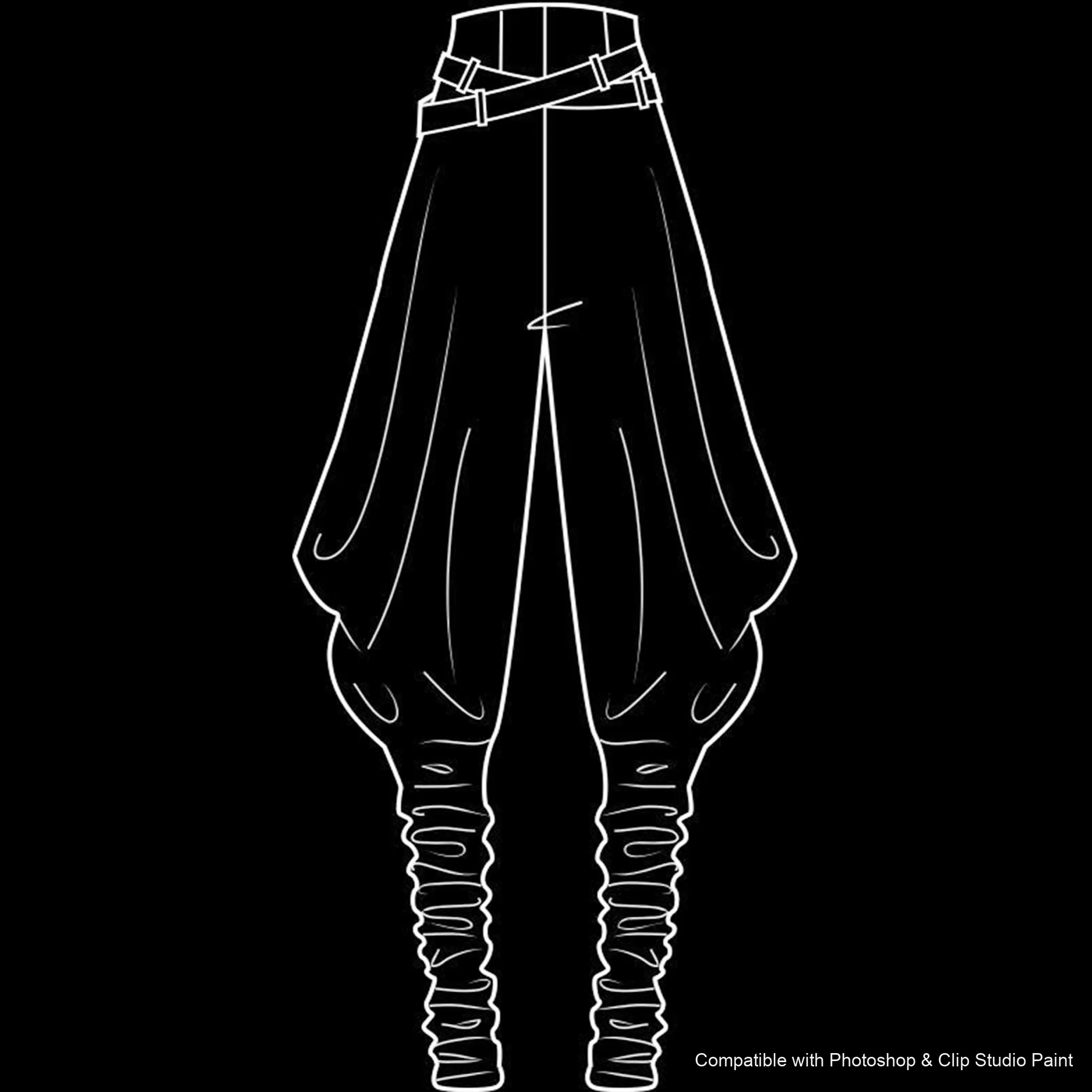 Pants Flats brush 35 of 66 — Photoshop & Clip Studio Paint .abr preview