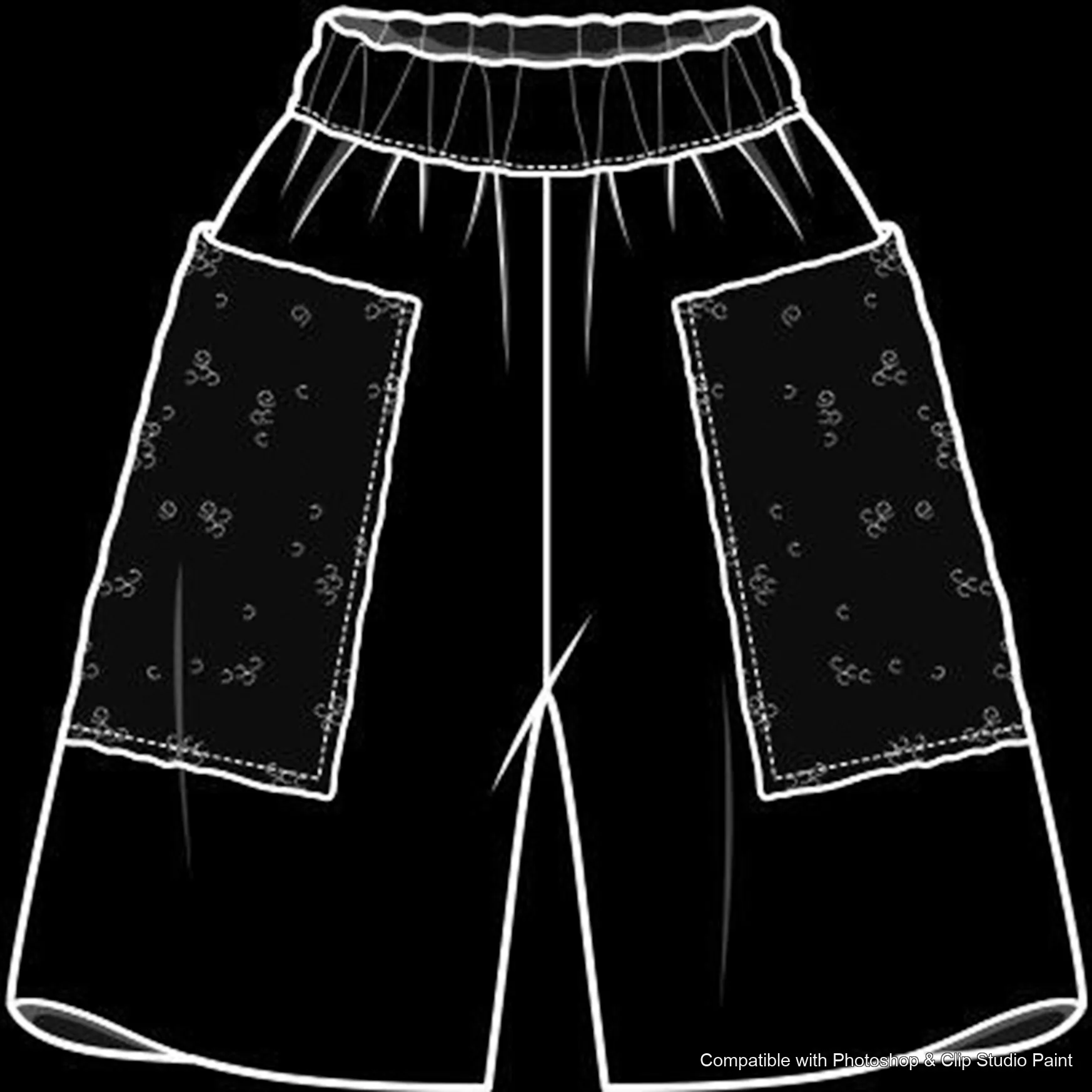 Pants Flats brush 38 of 66 — Photoshop & Clip Studio Paint .abr preview