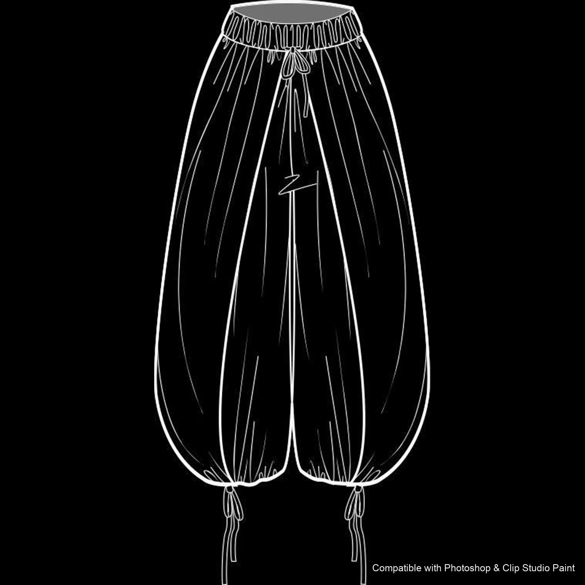 Pants Flats brush 39 of 66 — Photoshop & Clip Studio Paint .abr preview
