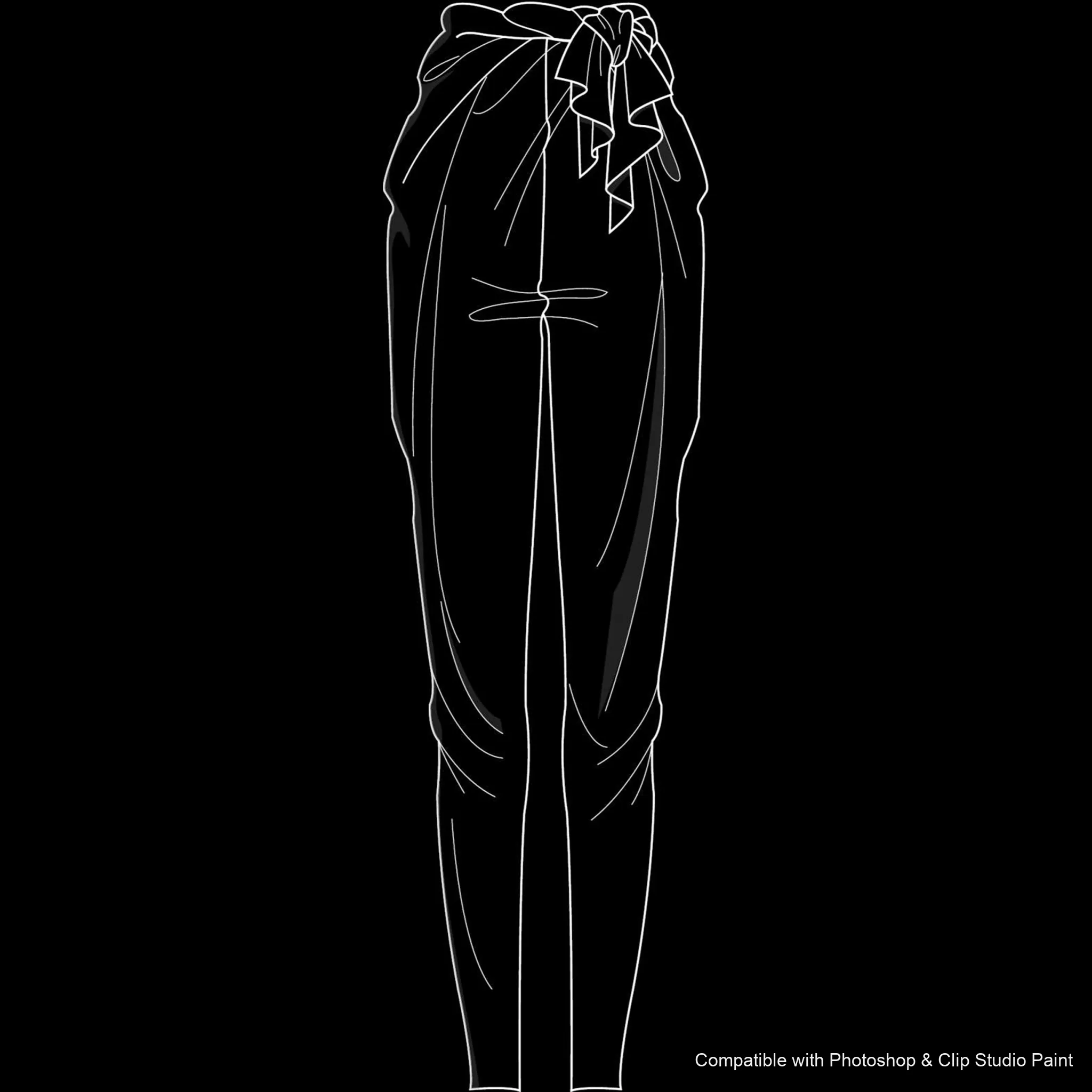 Pants Flats brush 44 of 66 — Photoshop & Clip Studio Paint .abr preview