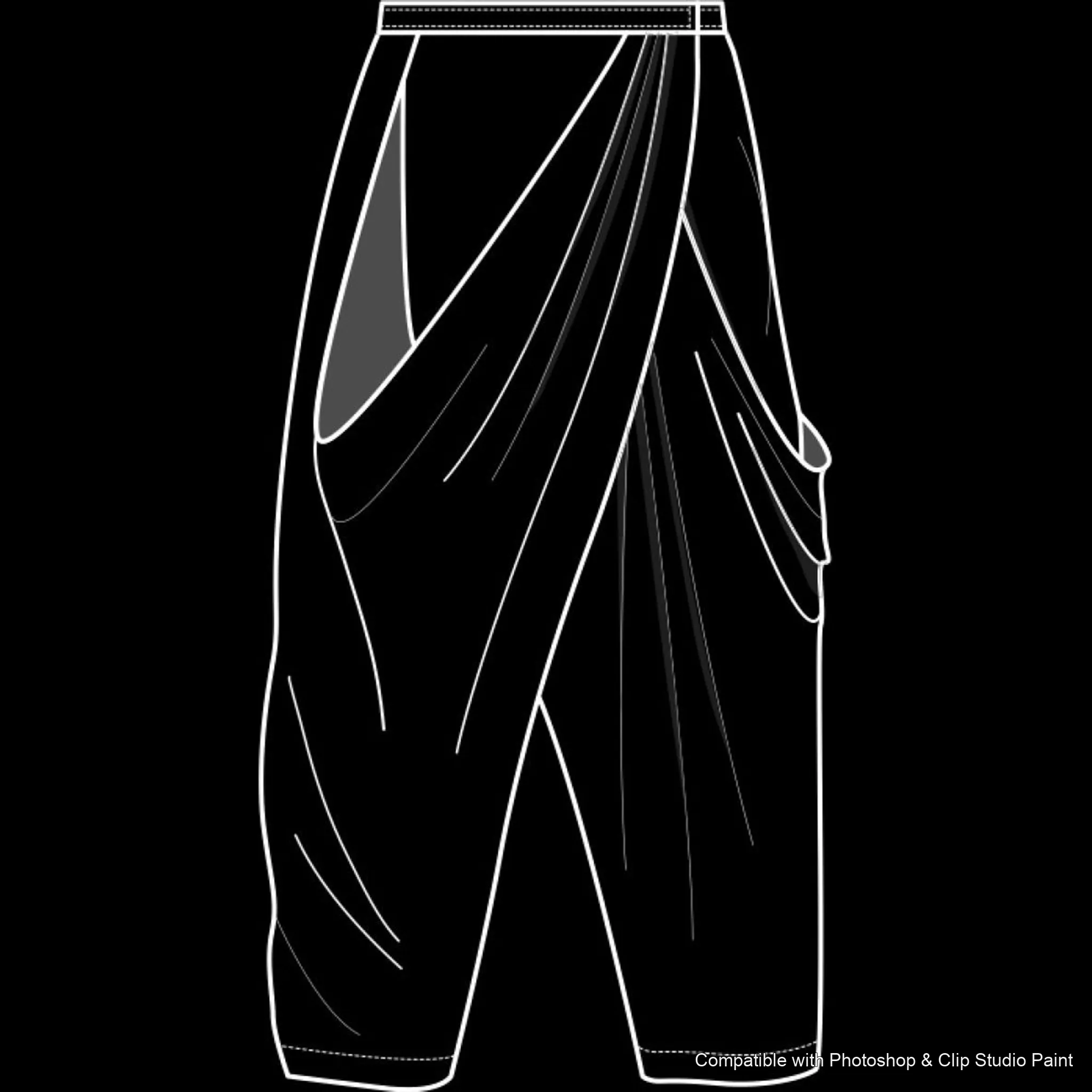 Pants Flats brush 46 of 66 — Photoshop & Clip Studio Paint .abr preview